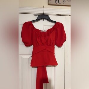 Altar'd State Vibrant Red Blouse